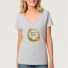 Botanische Aquarel Bloemenkrans Inspirerend  T-shirt