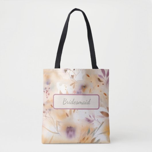 Botanische Aquarel Bloemig Tote Bag (Voorkant)