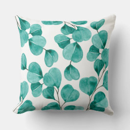 Botanische aquarel Eucalyptusbladeren Kussen