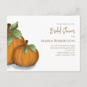 Botanische Aquarel Herfst Pompoenen Bruidsdouche Briefkaart (Voorkant)