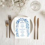 Botanische Aquarel Joods Evenement Bar Mitzvah Menu<br><div class="desc">Perfecte menukaart voor een bat mitzvah, bar mitzvah of andere joodse viering! Handgetekende delicate bladwerk kunst voor jou! VOLLEDIG AANPASBAAR! Klik op “Personaliseer” hierboven om de tekst aan te passen. Klik op "bewerk met behulp van ontwerpprogramma" om de lettertypen, kleuren en plaatsingen aan te passen en om tekst aan de...</div>