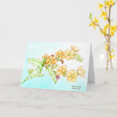 Botanische aquarel klaproos globemallow kaart (Gele Bloem)