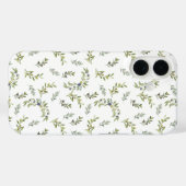 Botanische Aquarel Saliegroen Olijfpatroon Case-Mate iPhone Case (Achterkant (horizontaal))