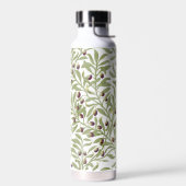 Botanische aquarel saliegroene olijftak waterfles (Links)