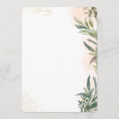 Botanische Aquarel Trouw Save the Date Kaart (Achterkant)