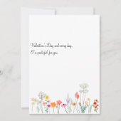 Botanische aquarel wilde bloemen feestdagenkaart (Voorkant)