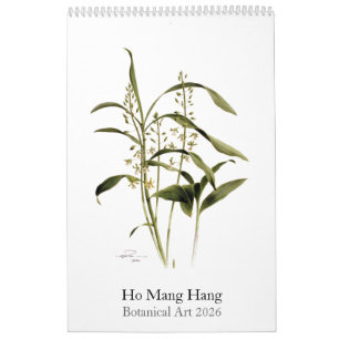 Botanische aquarellen kalender Mang Hang Ho, 2026