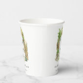 Botanische Arch Sand Beach Seascape Weddenschap Papieren Bekers (Rechts)