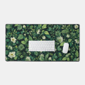 Botanische Art Nouveau Desk Mat - Sage Green Flora (Keyboard & Muis)