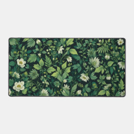 Botanische Art Nouveau Desk Mat - Sage Green Flora