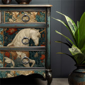 Botanische Art Nouveau Eenhoorn Tissuepapier