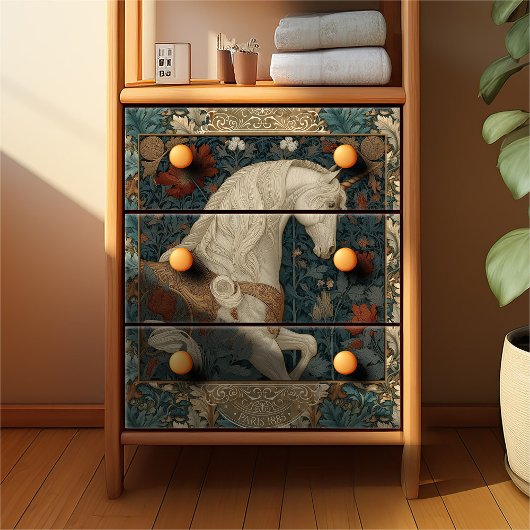 Botanische Art Nouveau Eenhoorn Tissuepapier