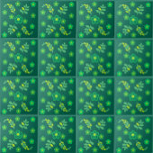 Botanische Art Nouveau (Muurdecoratie) Smaragdgroe Tegeltje