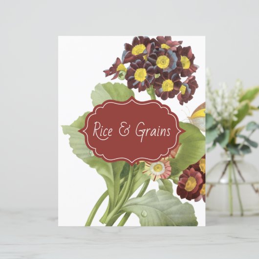 Botanische Auricula Recipe Divider (Staand voorkant)