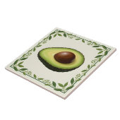 Botanische Avocado Tegeltje (Zijkant)