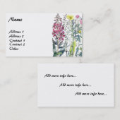  botanische avond Primrose Visitekaartjes (Voorkant / Achterkant)