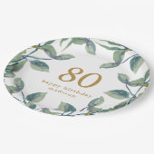 Botanische baarmoederhals papieren bordje (Gekanteld)