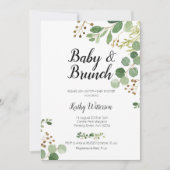 botanische baby brunch - doucheuitnodiging kaart (Voorkant)