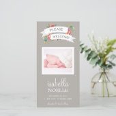 BOTANISCHE BABY | GEBOORTEAANKONDIGING AANKONDIGING (Staand voorkant)
