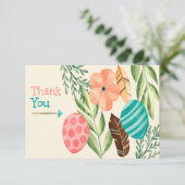 Botanische Baby Shower Bedankkaart (Staand voorkant)