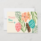Botanische Baby Shower Bedankkaart (Voorkant)
