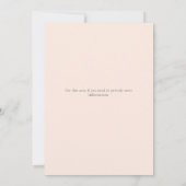 Botanische BABY SHOWER en perzikwand Kaart (Achterkant)