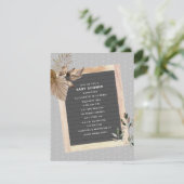 Botanische Baby shower met karton Kaart (Staand voorkant)