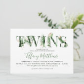 Botanische Baby shower met tropische grijns Kaart (Staand voorkant)