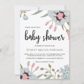 Botanische Baby shower Uitnodiging (Voorkant)