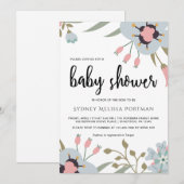 Botanische Baby shower Uitnodiging (Voorkant / Achterkant)