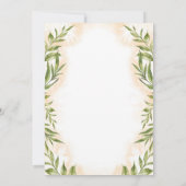 Botanische Baby shower van de Waterverf van de kla Kaart (Achterkant)