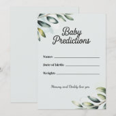 Botanische Baby voorspellingen Kaart - Aanpasbaar (Voorkant / Achterkant)