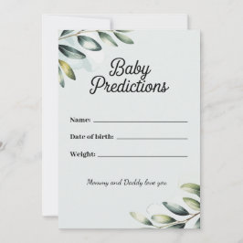 Botanische Baby voorspellingen Kaart - Aanpasbaar