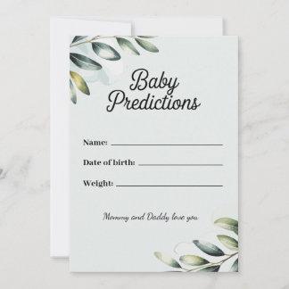 Botanische Baby voorspellingen Kaart - Aanpasbaar