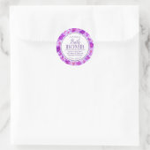 Botanische badbom paarse driekleurig viooltje bloe ronde sticker (Tas)
