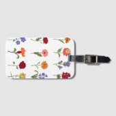 Botanische bagagelabel | Bloemig kofferidentificat (Voorkant (horizontaal))