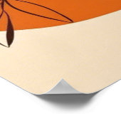 Botanische balans: bladeren en Abstracte vormen Poster (Hoek)