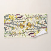 Botanische  balkbloemen bad handdoek (Handdoek)