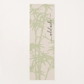 Botanische Bamboe Foliage Bali Monogram Yoga Mat (Voorkant)