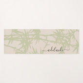 Botanische Bamboe Foliage Bali Monogram Yoga Mat (Voorkant (horizontaal))