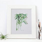Botanische Bamboe Greenery Waterverf Poster