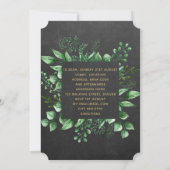 Botanische Baptisme FOTO Invtitions Boy or Girl Kaart (Achterkant)