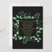 Botanische Baptisme FOTO Invtitions Boy or Girl Kaart (Achterkant)