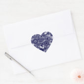 Botanische Beauties Blue HEART STICKER (Envelop)