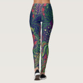 Botanische Beauty Bloemen Leggings (Achterkant)
