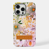 Botanische Beauty Roze en Sinaasappel Bloemen iPhone Hoesje (Achterkant)