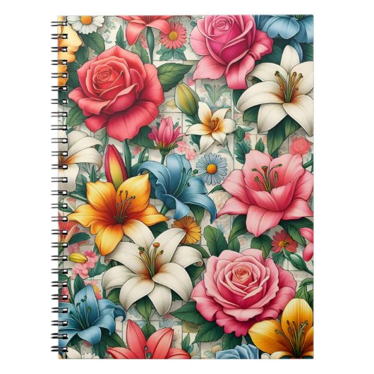 Botanische Beauty Tegel Notitieboek (Voorkant)