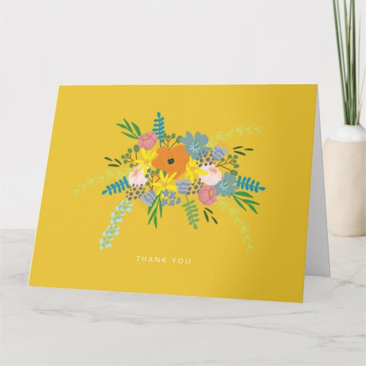 Botanische bedankkaart - Geel (Voorkant)