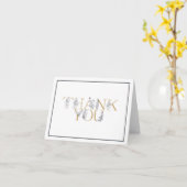 Botanische bedankt kaart (Gele Bloem)