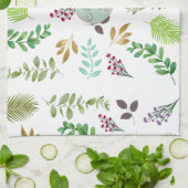 Botanische Beginletters Keukenhanddoek voor Koppel (Gevouwen)